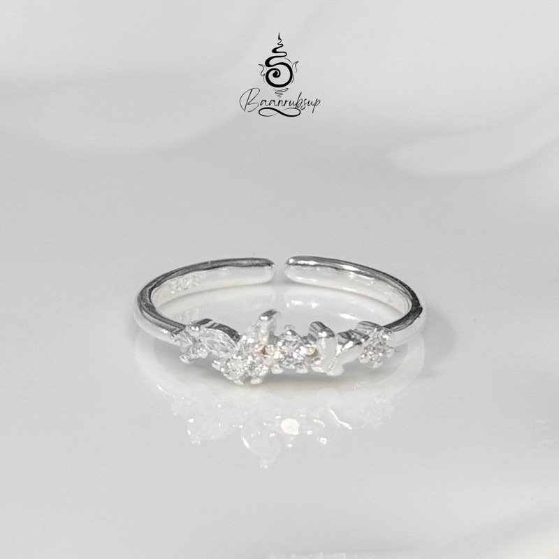 ✨ผ่านพิธี✨ แหวนมูรุ่น lucky passion เสริมการเรียน การงาน เงินดีงานเด่น📚 ชุบเงินแท้92.5% ประดับเพชร cz - รูปที่ 4