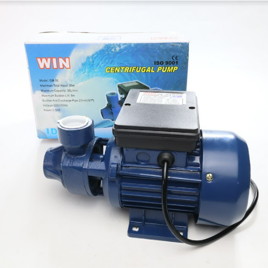 ปั๊มหอยโข่งหน้าเล็ก WIN รุ่น IDB-35 ใบพัดทองเหลือง คอลย์ทองแดง