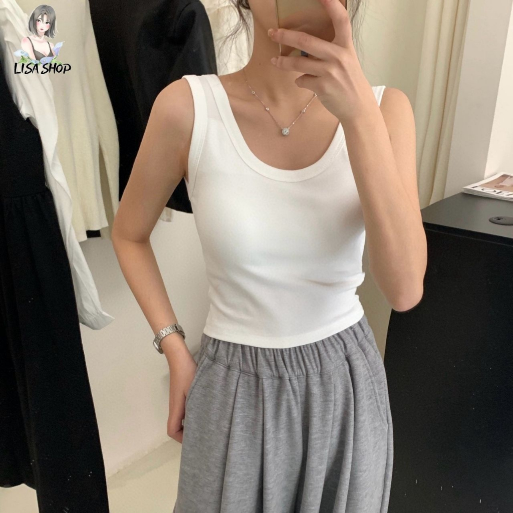 เสื้อครอปแฟชั่น งานมาใหม่ เนื้อผ้านิ่ม เสื้อวัยรุ่น ทรงรัดรูป ราคาถูกพร้อมส่ง A146