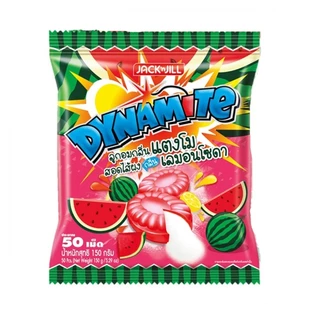 (50เม็ด) Dynamite Chews/Dynamite ไดนาไมท์ ลูกอมรสมิ้นต์สอดไส้ช็อกโกแลต, รสสตรอเบอร์รี่, รสส้ม, รสโคล่า