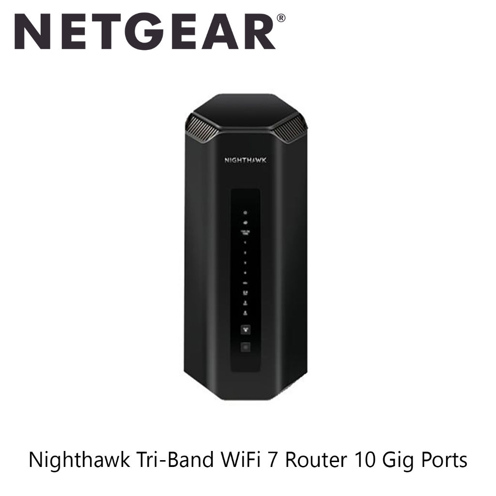 NETGEAR (RS700S) Nighthawk Tri-Band WiFi 7 Router BE19000, 10 Gig Ports with 1-year NETGEAR Armor