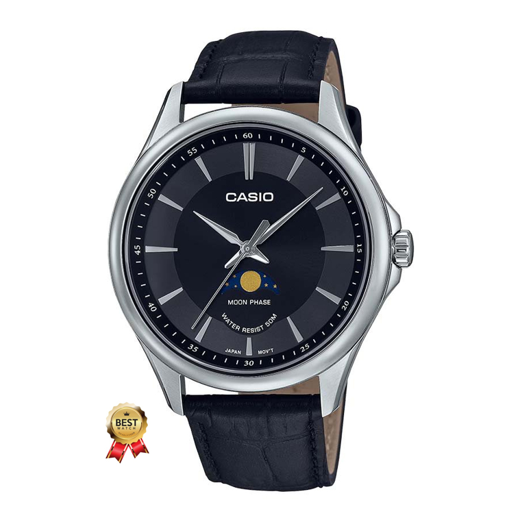 Casio ของแท้ 100% นาฬิกาผู้ชายทางการ MTP-M100L-1A สายหนังประกัน CMG