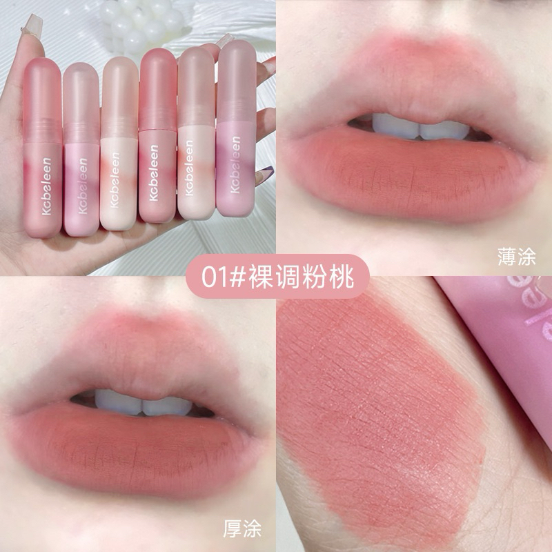 KOBELEEN Lip Gloss ลิปสติก เนื้อแมตต์ กันน้ํา ติดทนนาน