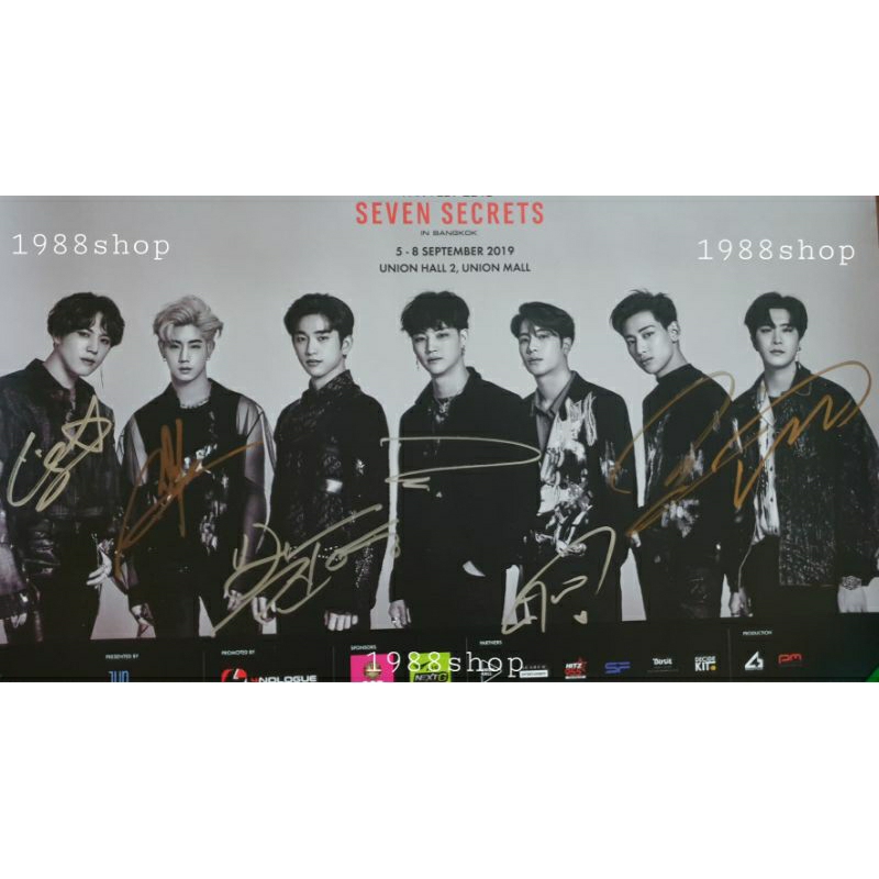 โปสเตอร์งาน GOT7 FAN FEST 2019 'SEVEN SECRETS' IN BANGKOK พร้อมลายเซ็นสด #ของแท้