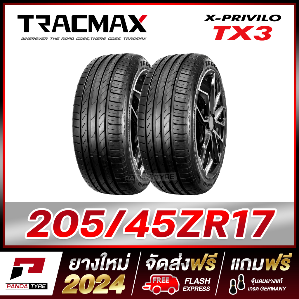 TRACMAX 205/45R17 ยางรถยนต์ขอบ17 รุ่น TX3 x 2 เส้น (ยางใหม่ผลิตปี 2024)