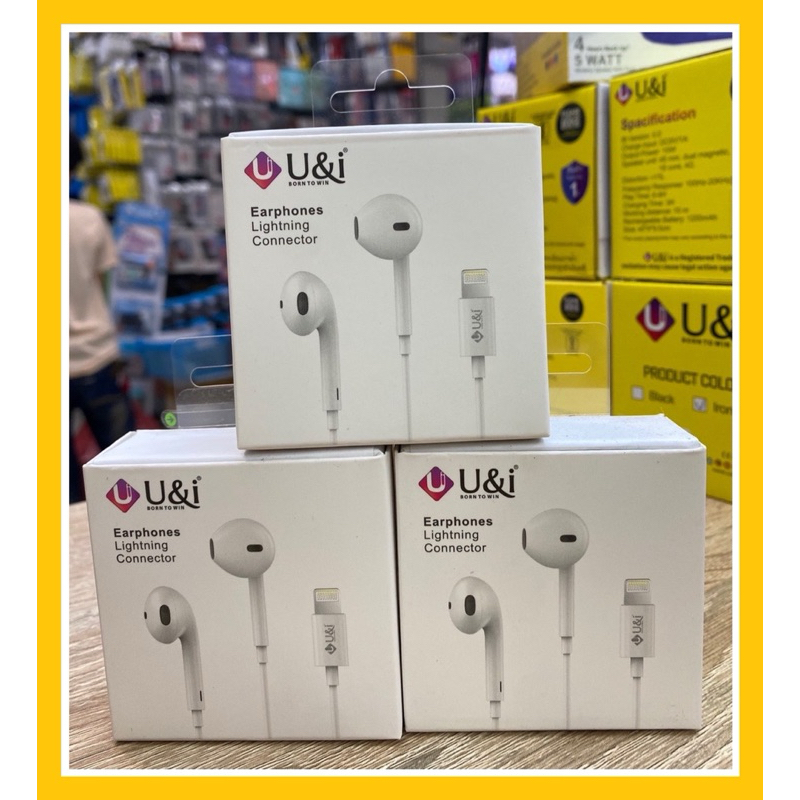 U&i หูฟัง Lightning UI8631 เสียบใช้งานได้เลย ไม่ต้องเชื่อมต้องบลูทูธ พร้อมส่ง ส่งเร็ว⚡️⚡️⚡️