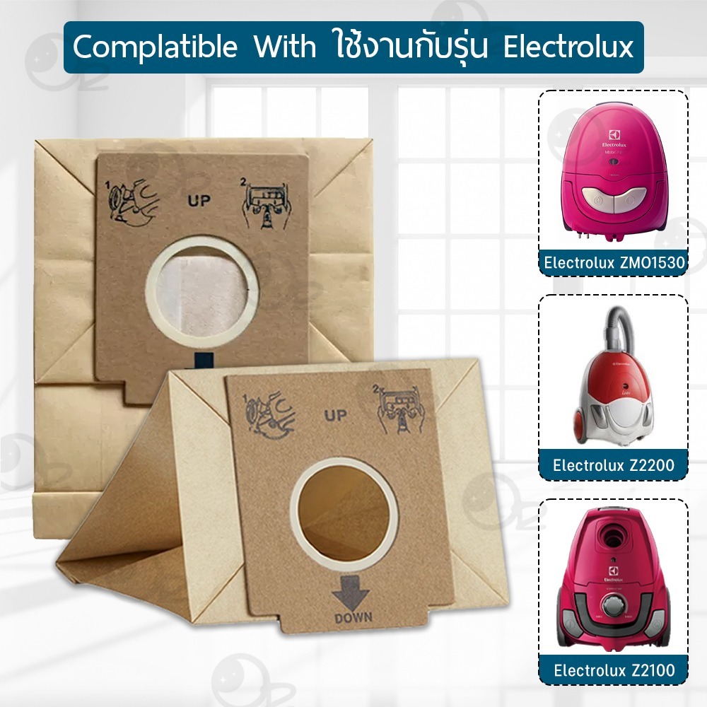 พร้อมส่ง ถุงกรองฝุ่น เครื่องดูดฝุ่น for Philips รุ่น Listo, ถุงเก็บฝุ่น - Electrolux Vacuum Cleaner Paper Dust Bags