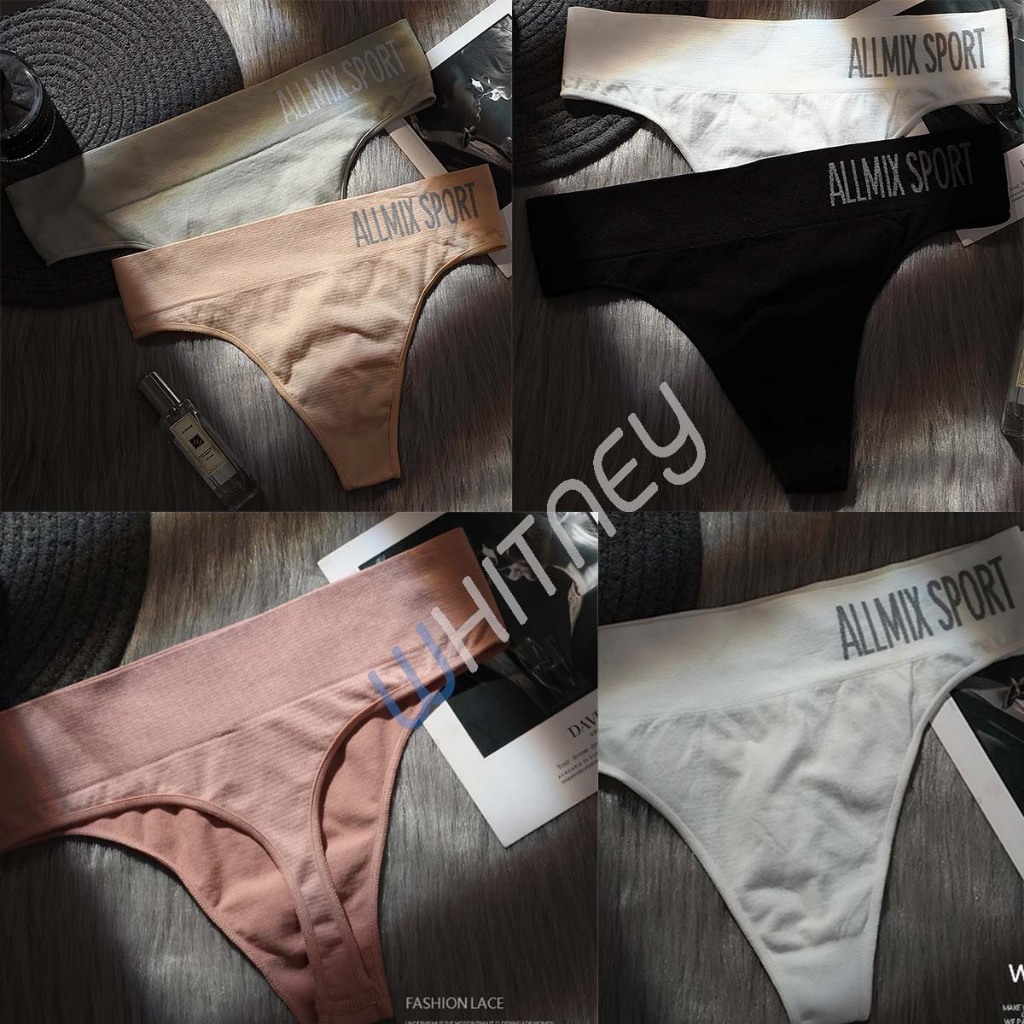 กางเกงในจีสตริง(G-string) สีหวาน  ALLMIX SPORT สุด sexy  ผ้า Nylon (EUW7)