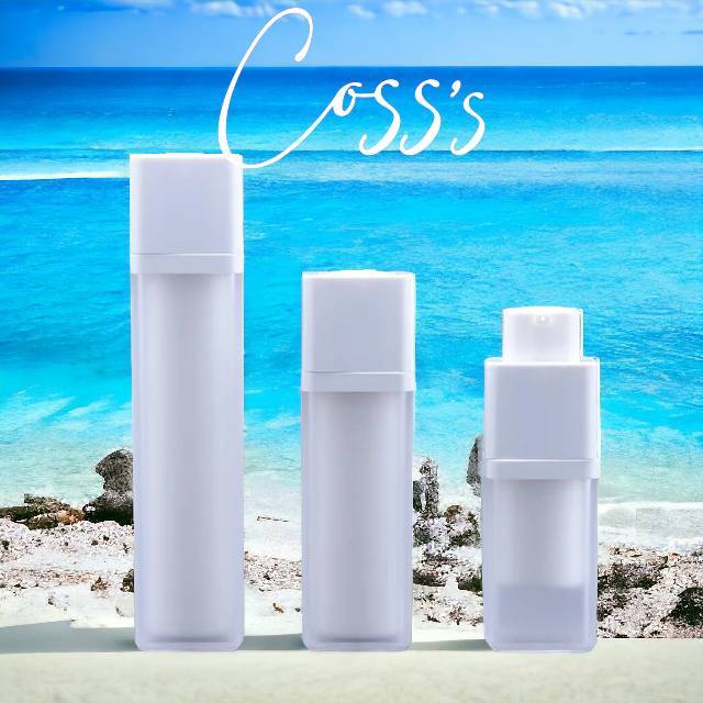15ml. 30ml.  50ml.ขวดปั๊มสุญญากาศทรงเหลี่ยม ทรงกลม หมุนได้ ขวดสุญญากาศเหมาะสำหรับบรรจุเนื้อผลิตภัณฑ์ที่เป็นชนิดเหลว