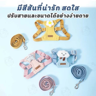 สื้อรัดอก พร้อมสายจูง เกรดพรีเมี่ยมS/M/L/XL สายจูง สายจูงสัตว์เลี้ยง เสื้อหมา เสื้อแมว สายจูงแมว VP