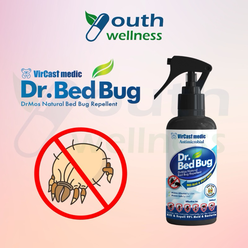 Vircast Medic Dr Bed Bug สเปรย์ไล่แมลงธรรมชาติ | น้ำยาไล่ไรฝุ่น (300มล.)