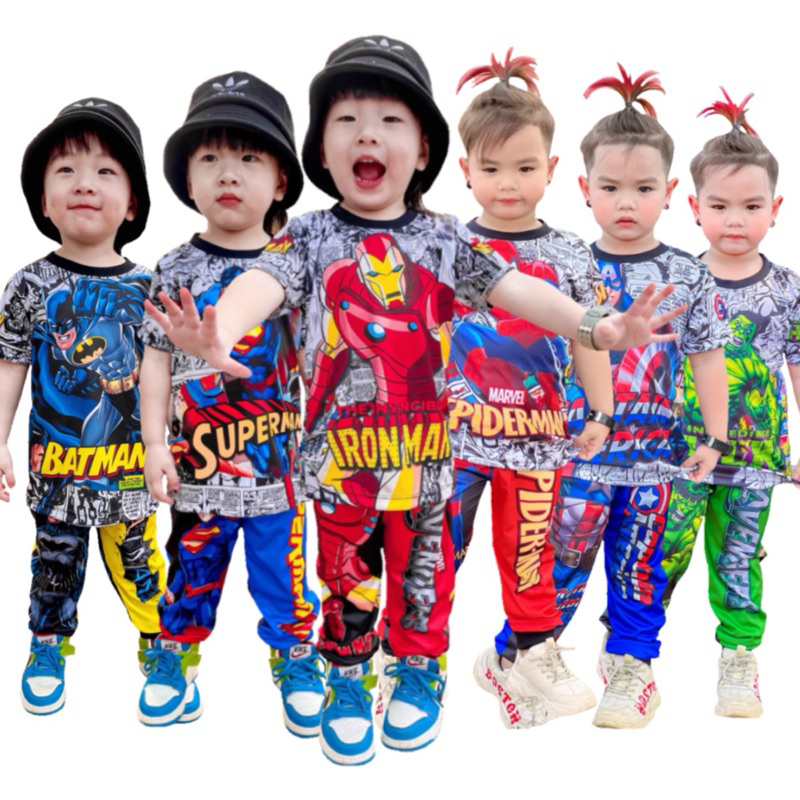 ชุดเด็กชายขายาว เสื้อแขนสั้น กางเกงขายาว ชุดเท่ห์