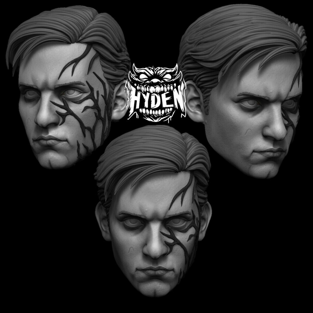 SYMBIOTE TOBEY MAGUIRE Head Sculpt 1/12,1/6 3d print (ไม่ทำสี)