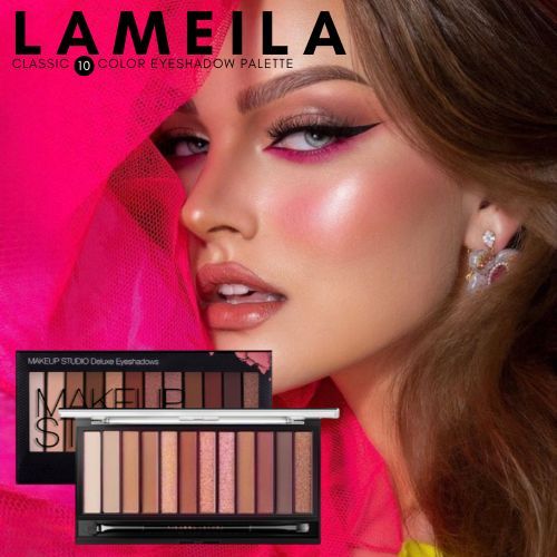 พาเลทอายเเชโดว์ 10 เฉดสี Lameila Makeup Studio No:3599 สีสวย ติดทน