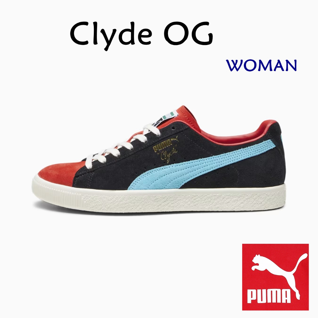 [ลด20% เก็บโค้ด 20XTRA1000] PUMA Clyde OG Black/Red รองเท้าผ้าใบ พูม่า แท้ รุ่นฮิต ผู้หญิง