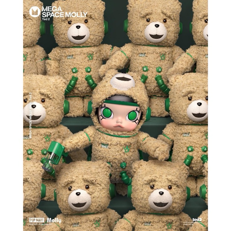 (พร้อมส่ง) Pop Mart 400% Mega Space Molly Ted2 Teddy Bear - 400% Molly Ted 2