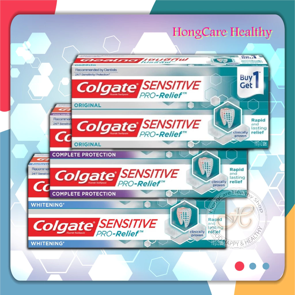 ยาสีฟัน Colgate Sensitive Pro Relief สูตร Original หรือ Complete Protection หรือ Whitening ขนาด 110g ( แพ็คคู่ )