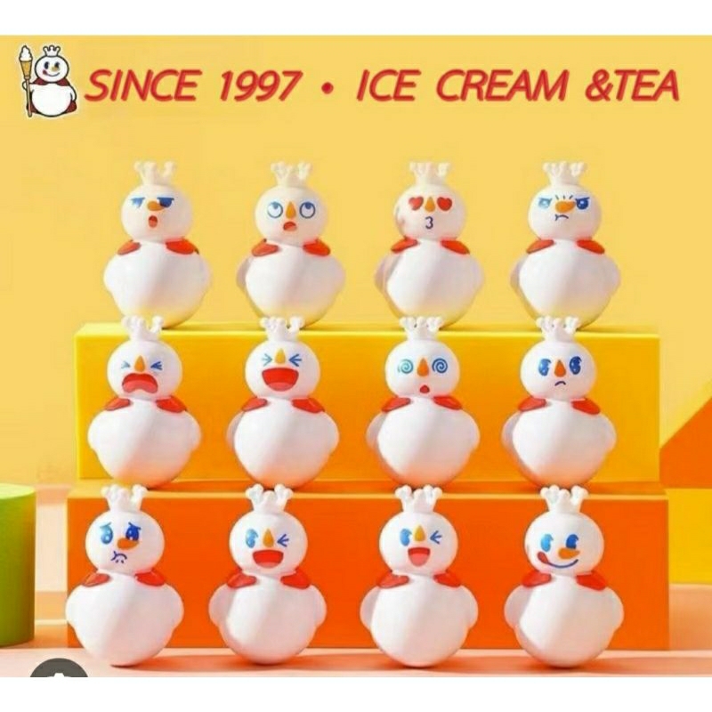 Snowman ตุ๊กตาล้มลุก MIXUE แบบสุ่ม 10 ซอง มือหนึ่งยังไม่แกะออกจากซอง