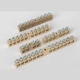 Bus Bar Terminal บัสบาร์ ทองแดง บาร์นิวตรอน.บาร์กราวด์ สำหรับ กล่องเบรคเกอร์ ตู้ไฟฟ้า ตู้ Combiner