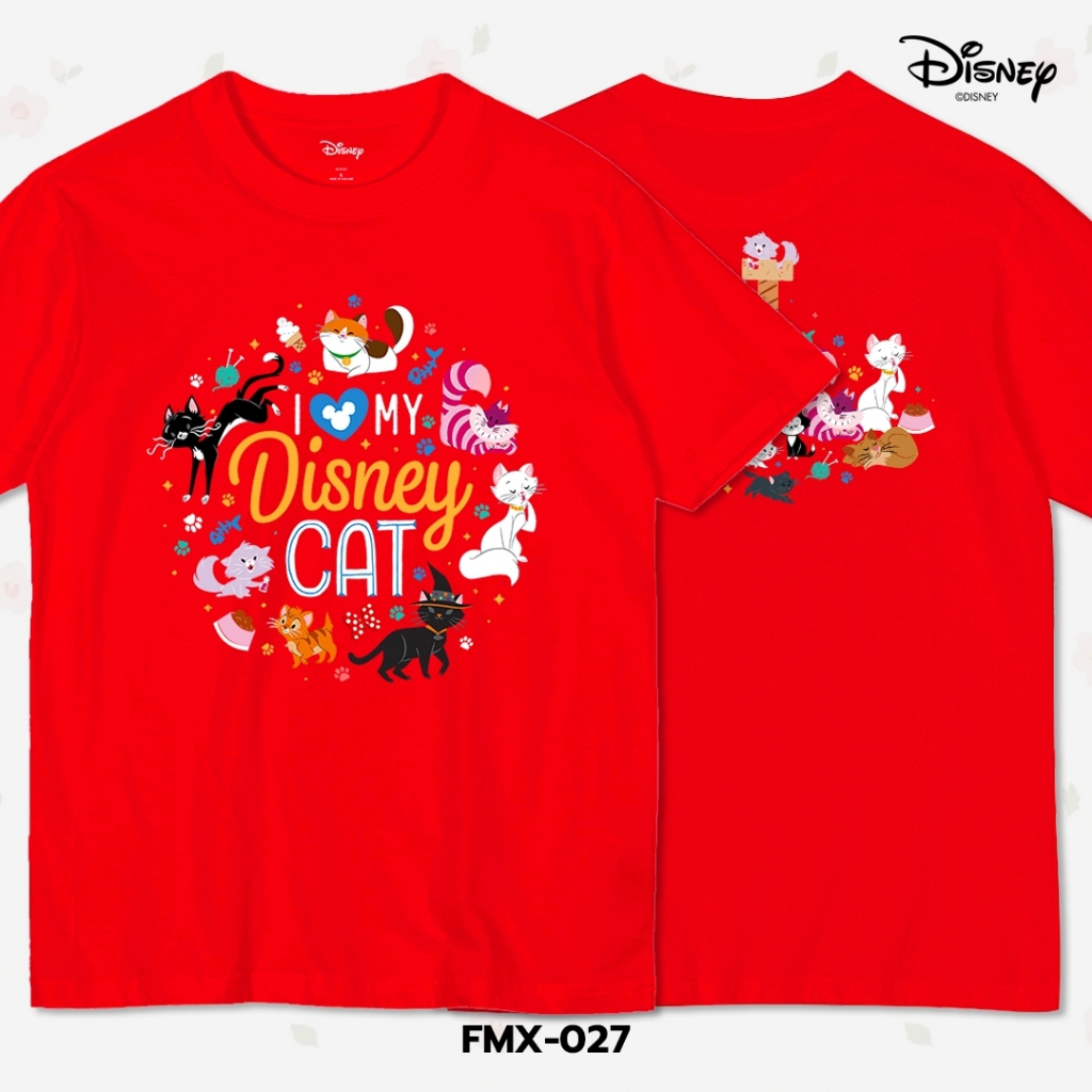 Power 7 Shop เสื้อยืดลาย "Disney Cats" ลิขสิทธิ์แท้ดิสนีย์ (FMX-027)