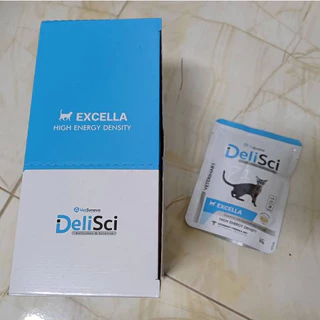 DeliSci Excella สุนัขและแมว บรรจุ 80กรัม อาหารเปียกสัตว์ ขาดสารอาหาร และพักฟื้นที่ต้องการพลังงานสูง