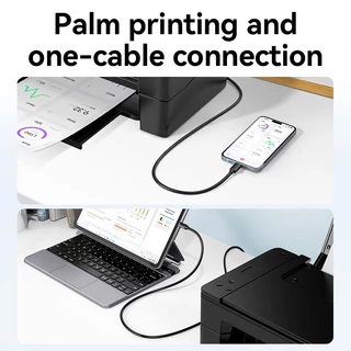 Jasoz สาย Type C ปริ้นเตอร์ Printer Cable USB Printer สาย เครื่องพิมพ์ USB C to Type B 2.0 Cable