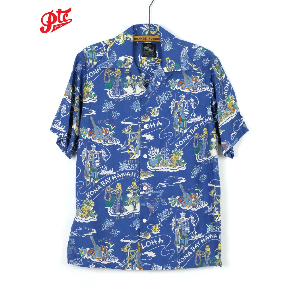 เสื้อฮาวาย KONA BAY / 2023 LAND OF ALOHA BLUE