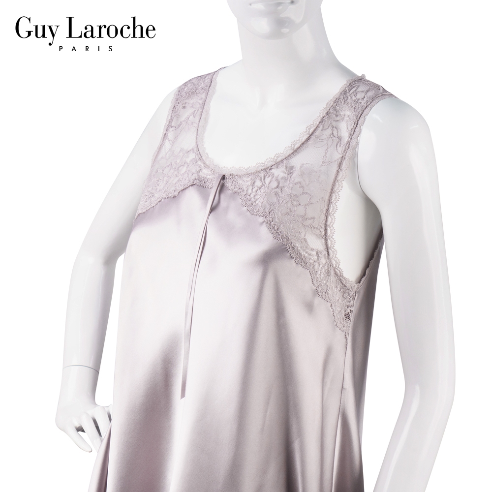 Guy Laroche ชุดนอนGN4C43ของแท้เกรด A ทรงกระโปรงสั้น ผ้าซาตินเนื้อนุ่ม ผ้าลื่น แต่งลูกไม้ที่อกด้านหน้า