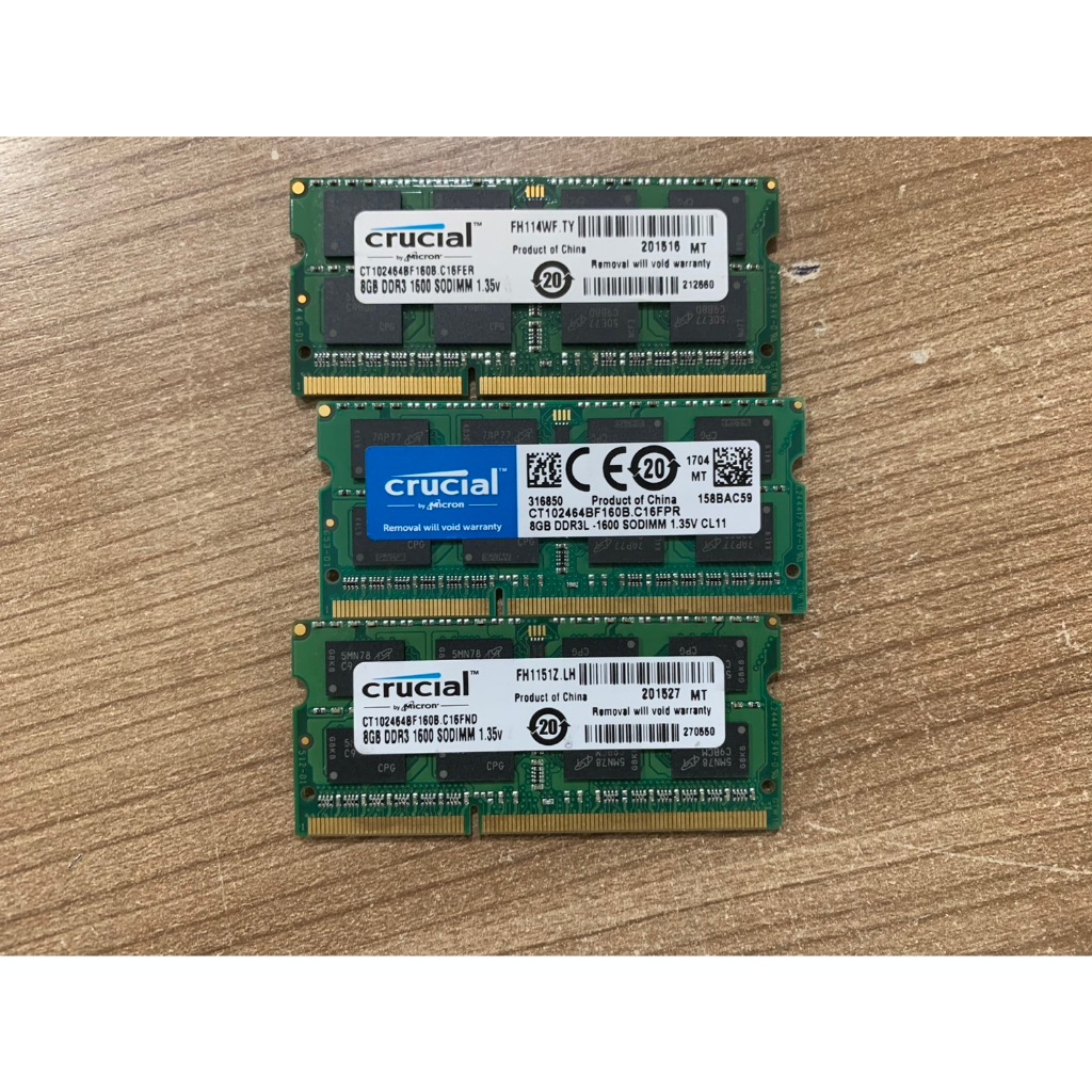 Ram for Notebook แรมโน๊ตบุ๊ค Crucial 8GB DDR3L-1600 SO-DIMM ราคาพิเศษ ส่งเร็ว ทั่วไทย