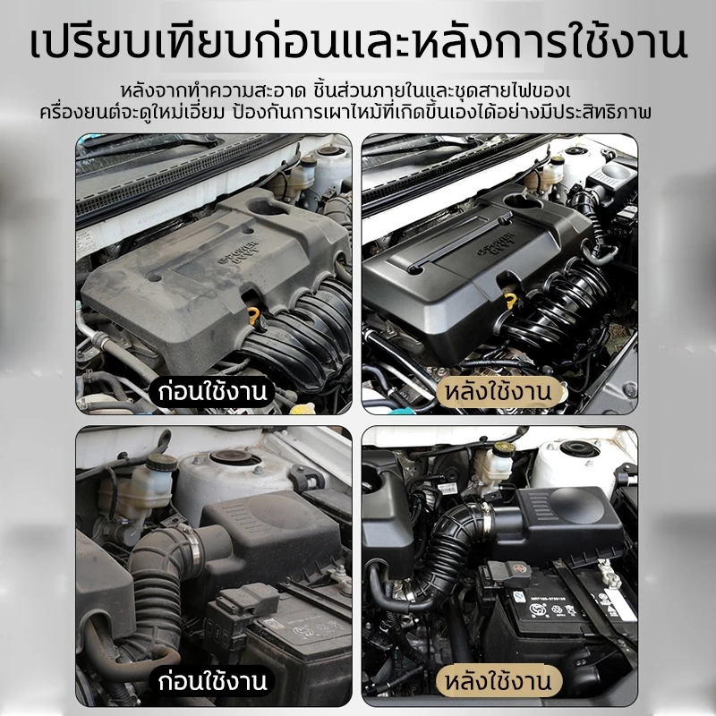 🔥ไม่ต้องล้าง🔥สเปรย์ล้างห้องเครื่อง น้ำยาล้างห้องเครื่อง สลายสิ่งสกปรก ป้องกันการเสื่อมสภาพ Engine Degreaser 1200ml thumbnail 4