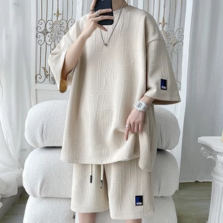 Zera ชุดset 2 ชิ้น ใส่ได้ทั้ง แฟชั่นเกาหลีไซส์ใหญ่ลำลอง ชุดset เสื้อกล้ามผู้ชาย ชุดเซ็ท ชุดเซ็ทผู้ชาย ชุดเซ็ท TZ46
