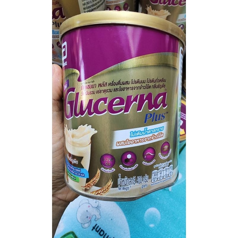 Glucerna Plus กลูเซอนา พลัส Glucerna SR กลูเซอนา เอสอาร์ 1 กระป๋อง380กรัม กลิ่นวานิลลา, ธัญพืช**พร้อมส่ง**