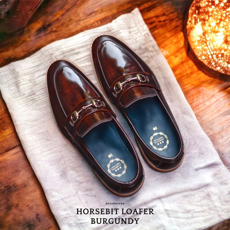 702 Horsebit Loafer Burgundy Wooden Soles