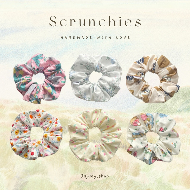♡ Scrunchies ♡ – ยางรัดผม ลายน้องหมี กระต่าย ดอกไม้น่ารักๆ ♡