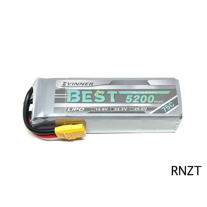 VINNER Lipo 6s 22.2V 5200mAh 75c