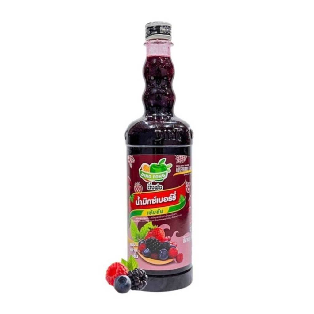 ติ่งฟง  น้ำหวานรสมิกซ์เบอร์รี่  760ml.  หยกออนไลน์