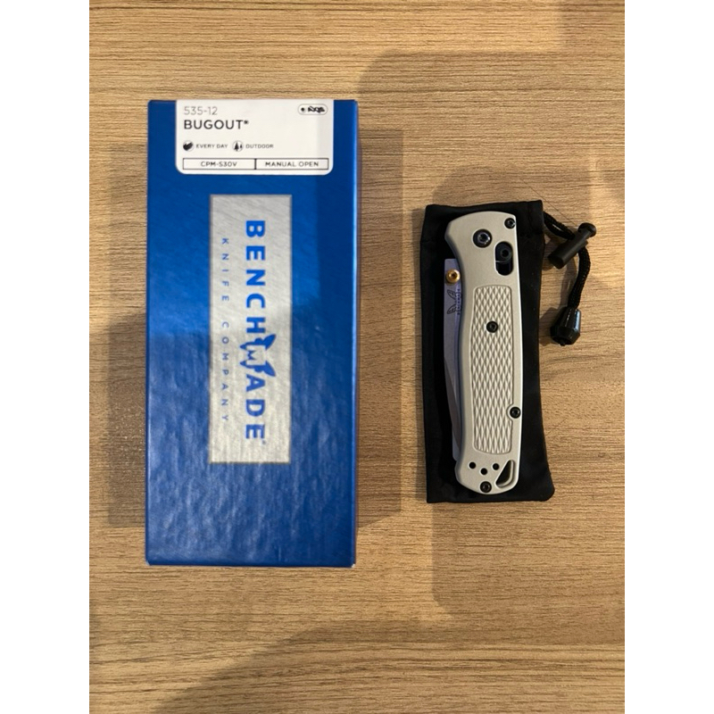 Benchmade Bugout (535-12), 3.25”, CPM-S30V, Stonewashed Blade, Tan Grivory Handle (New)