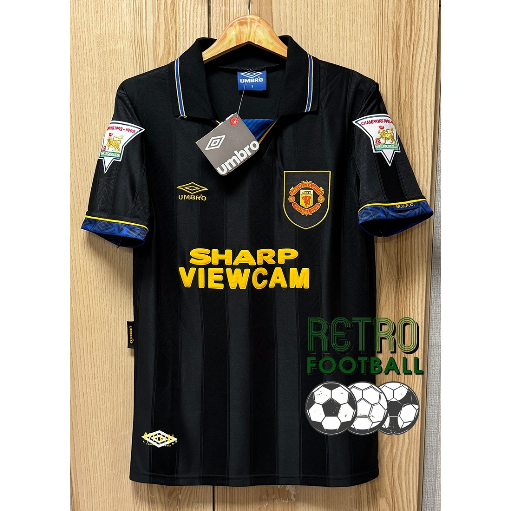 เสื้อฟุตบอลย้อนยุค [RETRO] แมนยู 1992/1993 Kung Fu Click เกรด Retro อัดชื่อนักเตะ Cantona#7 "กล้ารับประกันคุณภาพสินค้า"