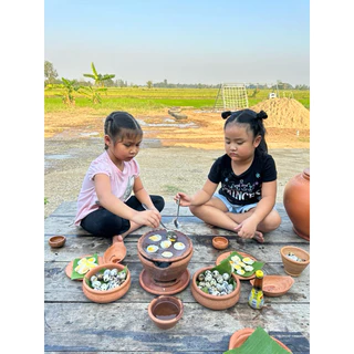 ชุดทำขนมครก ไข่ครกนกกระทา กระทะดินเผา