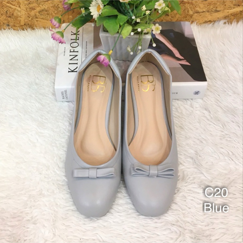 C20 Billyshoesรองเท้าส้นเตี้ยหัวตัด