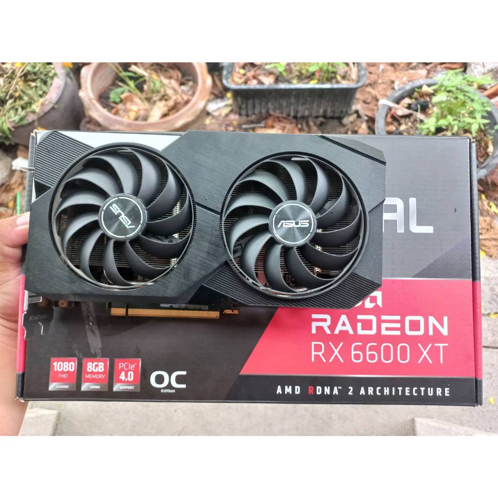 การ์ดจอ ASUS RX 6600XT 8GB GDDR6 DUAL , RX 6600 XT