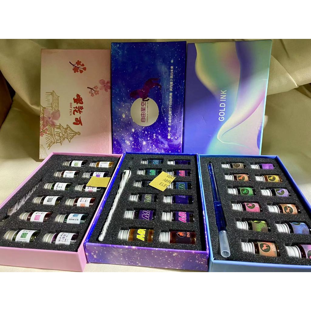 EPA ปากกา ปากกาน้ำ หมึกเยอะ เขียนง่าย ปากกาแก้ว ชุด12สี