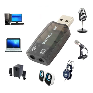 USB SOUND CARD 5.1 สำหรับคอมพิวเตอร์ และโน๊ตบุ๊ค