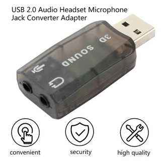 USB SOUND CARD 5.1 สำหรับคอมพิวเตอร์ และโน๊ตบุ๊ค