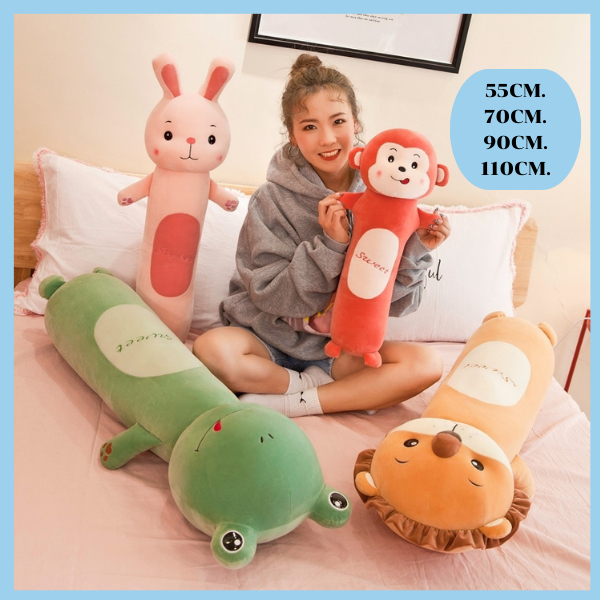 [กรอกโค้ด INC233YY รับส่วนลด20%]ตุ๊กตาหมอนข้างสัตว์น่ารัก 55CM 70CM 90CM 110CM เขียนการ์ดอวยพรได้ ของขวัญวันเกิด ของขวัญ