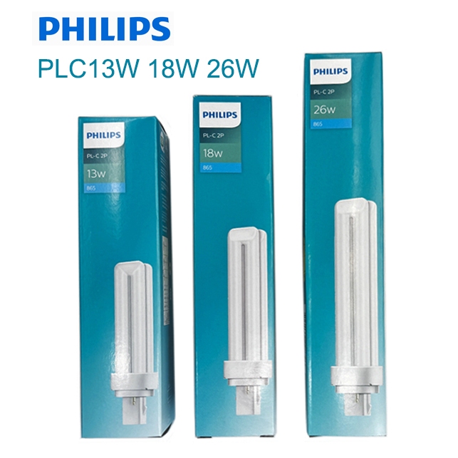 PHILIPS หลอดไฟตะเกียบเสียบ 2P PLC 13W,18W,26W แต่ละวัตต์ใส่แทนกันไม่ได้