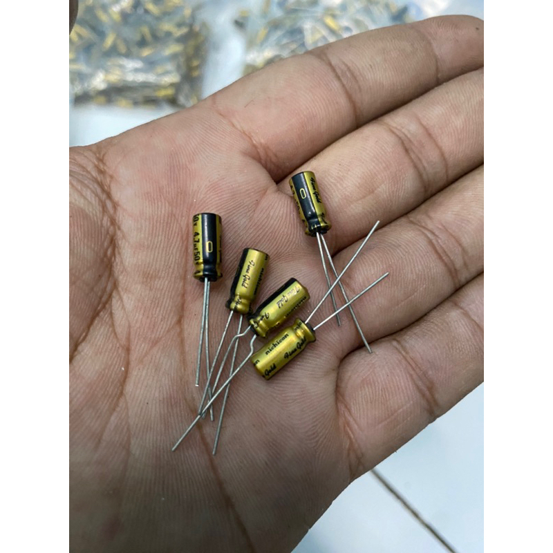 Nichicon FW 1uf 2.2uf 3.3uf 4.7uf 10uf 22uf 50v capacitor ตัวเก็บประจุ คาปาซิเตอร์