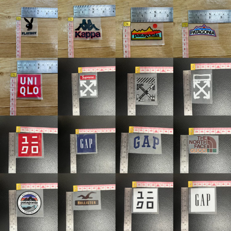 ตัวรีดติดเสื้อ ติดหมวก แบรนด์ Offwihte , Playboy , Patagonia , Uniqlo ติดได้ทุกเนื้อผ้า สั่งทำได้ ใช้งานง่าย