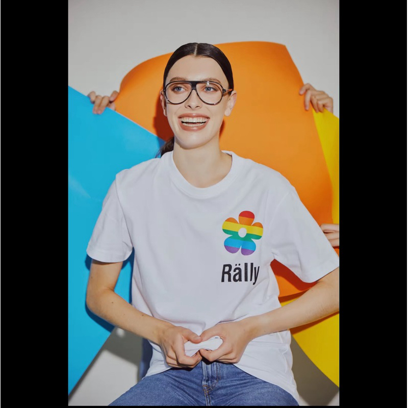 เสื้อยืด rally movement มือสอง ตำหนิจุดเดียว