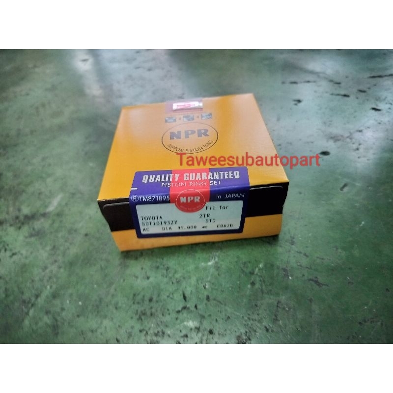 แหวนลูกสูบ 2TR FE ไซส์STD VIGO FORTUNER COMMUTER VENTURY SDT10193 NPR